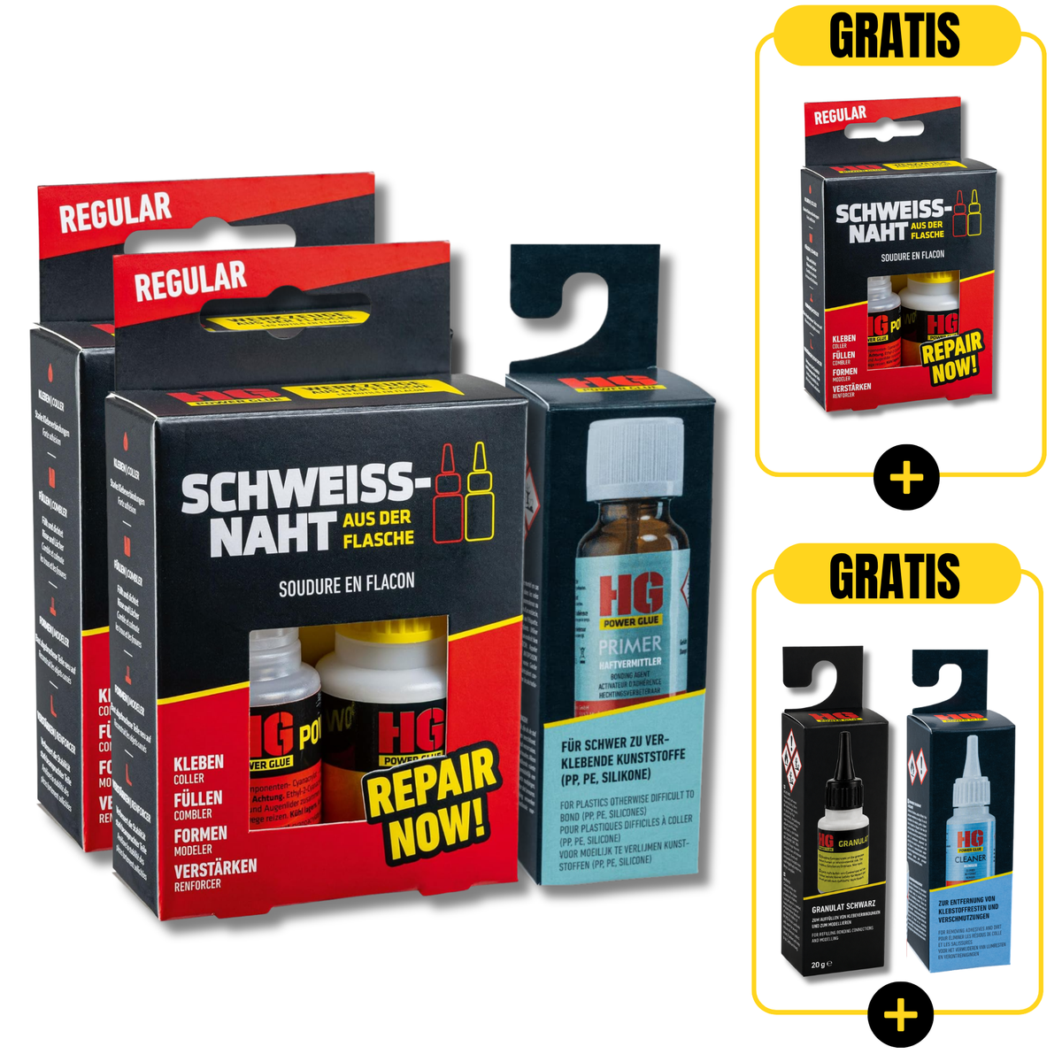 WERKSTATT-SET + GRATIS Schweißnaht + Reiniger + Granulat