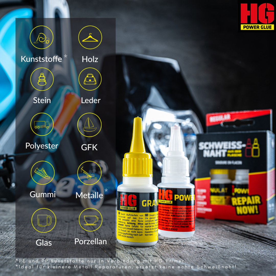 HG Power Glue: starker Halt auf fast allen Materialien