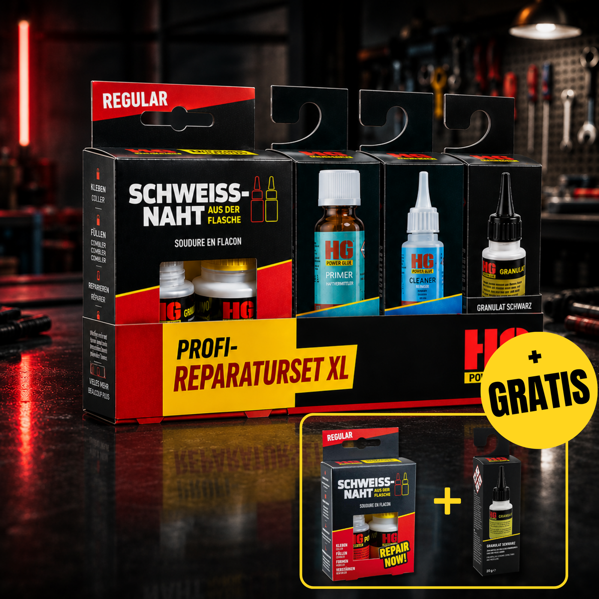 HG Power Glue Profi Reparaturset XL