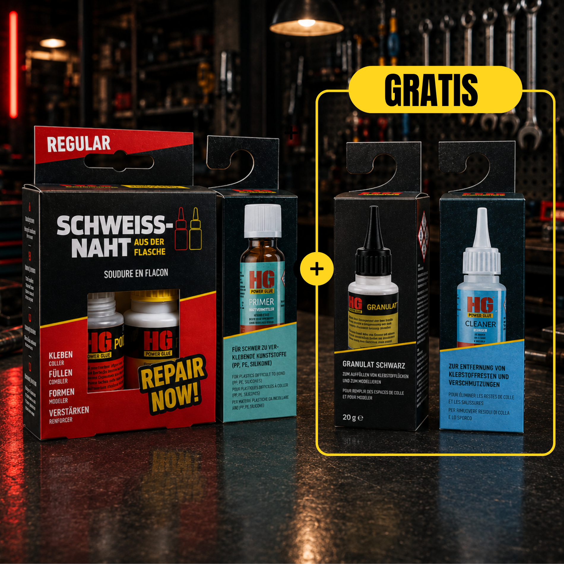 HG Power Glue Profi Reparaturset XL