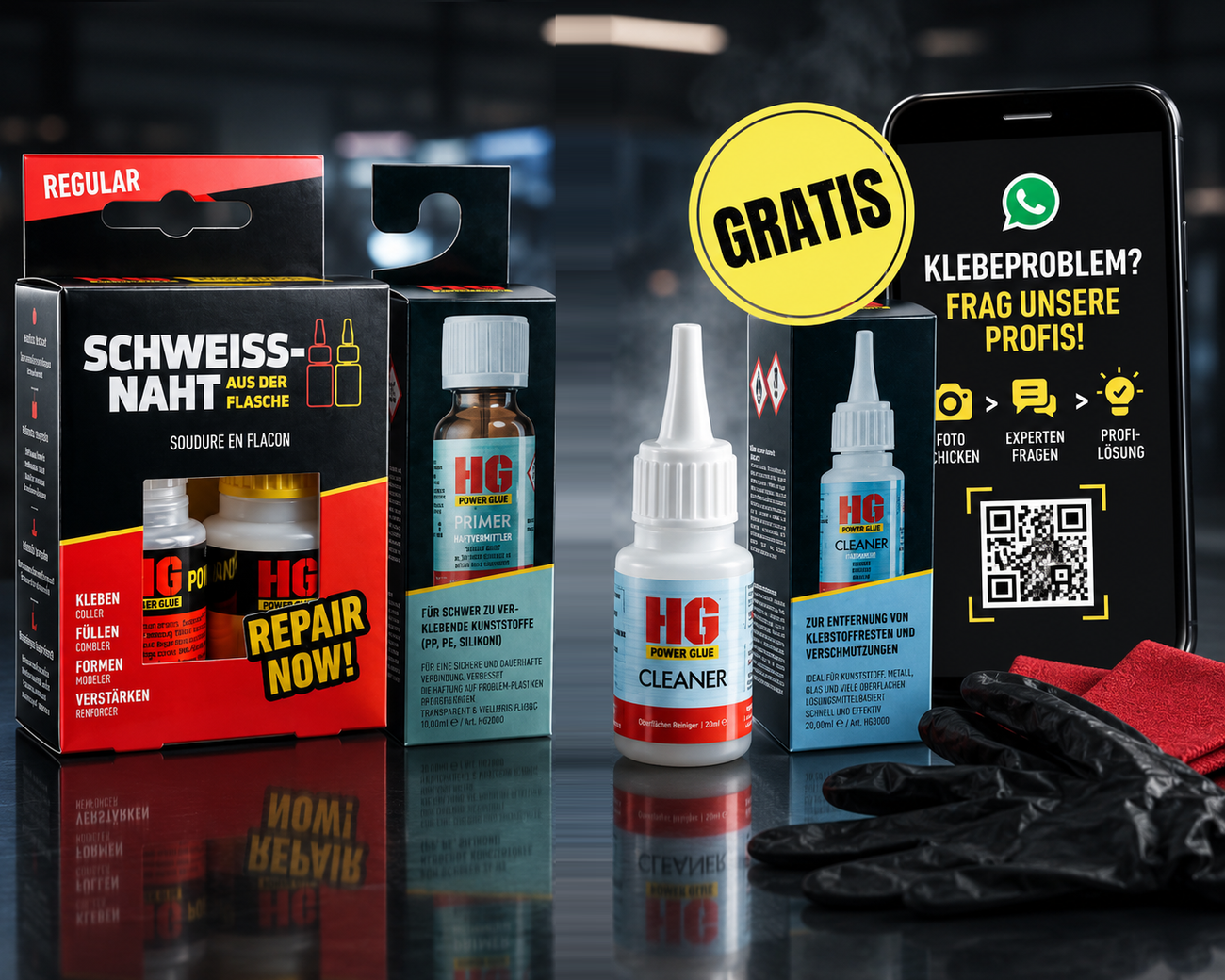 HG Power Glue Schweißnaht aus der Flasche Set