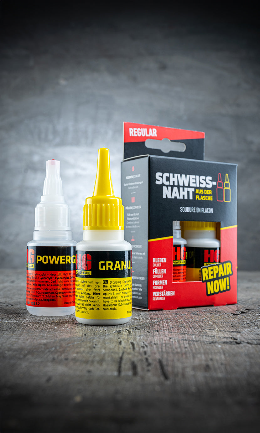 Schweißnaht aus der Flasche Reparatur leicht gemacht.